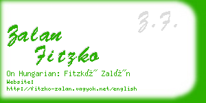 zalan fitzko business card